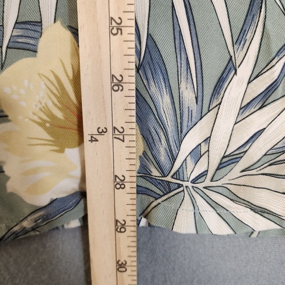 Workers for Freedom Men's Shirt 2XL Blue 100% Silk Shirt Floral Hawaiian - Picture 7 of 15